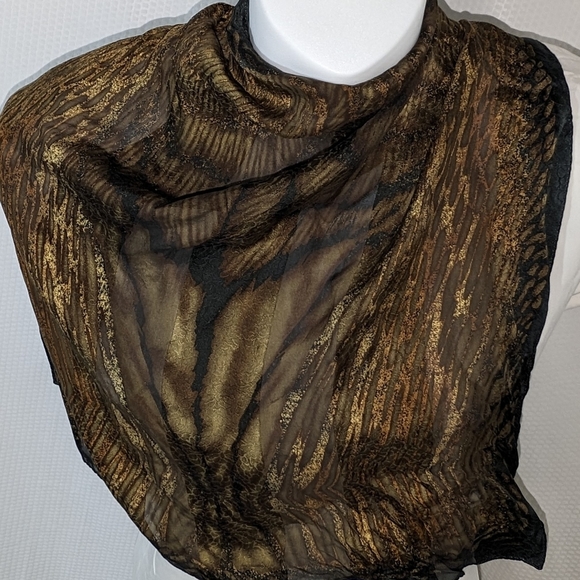 Jones New York Silk Animal Print Handkerchief Scarf - Picture 2 of 6